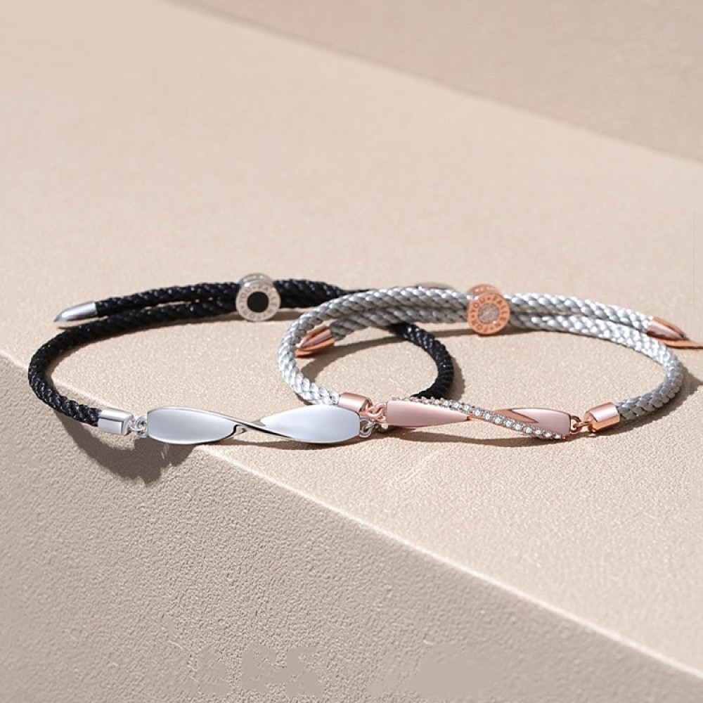 Wishingtone Silver Couples Bracelets – The Silver Essence