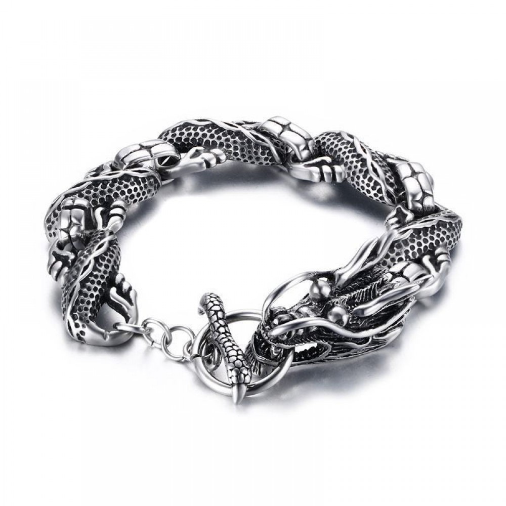 Dragon Symbolize|dragon Symbol Cuff Bracelet - Copper Alloy, Prong Setting,  Unisex