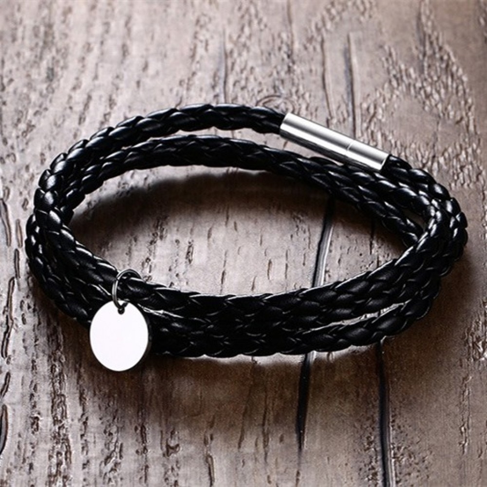 Fashion Jewelry Simple Hand-Woven Tiger′ S Eye Bead Magnet Buckle  Multi-Layer Men′ S Leather Bracelet - China Hand-Woven Bracelet and Men's  Leather Bracelet price | Made-in-China.com