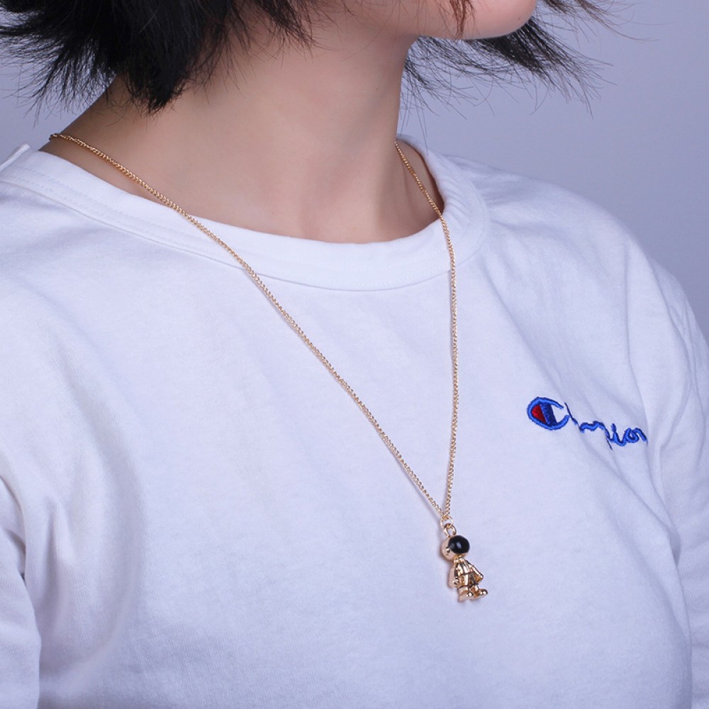 Robot Pendant Necklace Astronaut Alien Charm Necklaces For Women