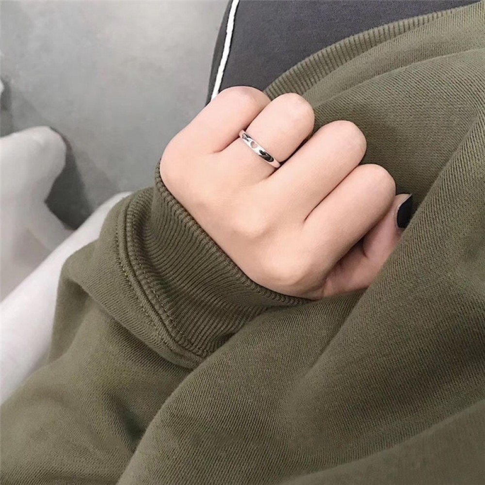 New Fashion Original Epoxy Red Ring | Silver Ring Simple Couple | Ring  Couple Red Line - Rings - Aliexpress
