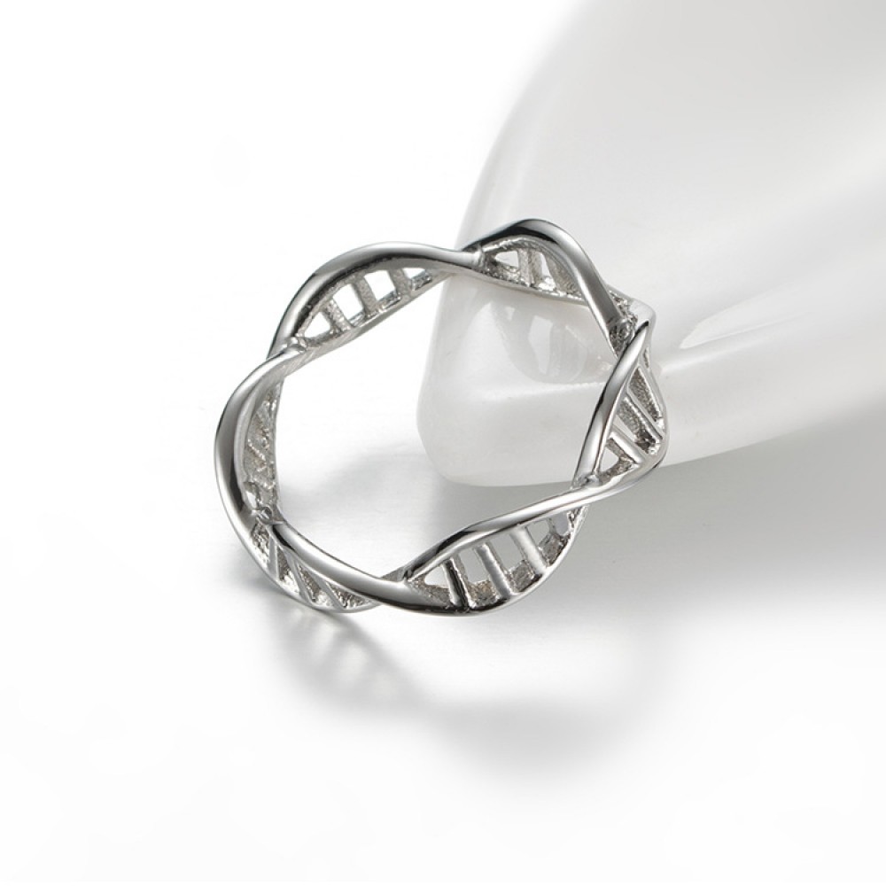 Amazon.com: Jude Jewelers Stainless Steel DNA Molecule Double Helix  Structure Wedding Promise Statement Anniversary Ring (Silver, 5) :  Clothing, Shoes & Jewelry
