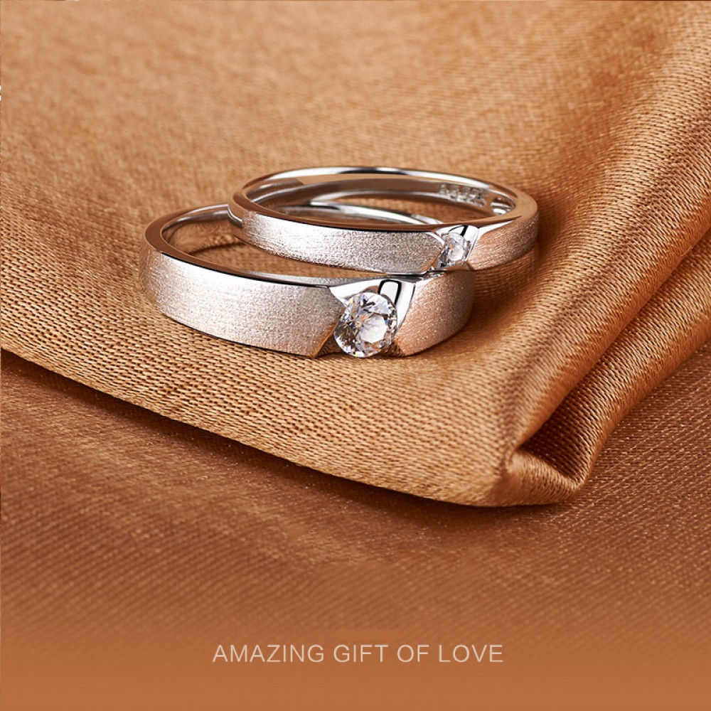 Designer Platinum & Rose Gold Couple Rings JL PT 638 – Jewelove.US