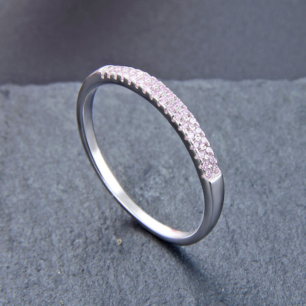 Engraved Simple Promise Band Ring For Her In Sterling Silver