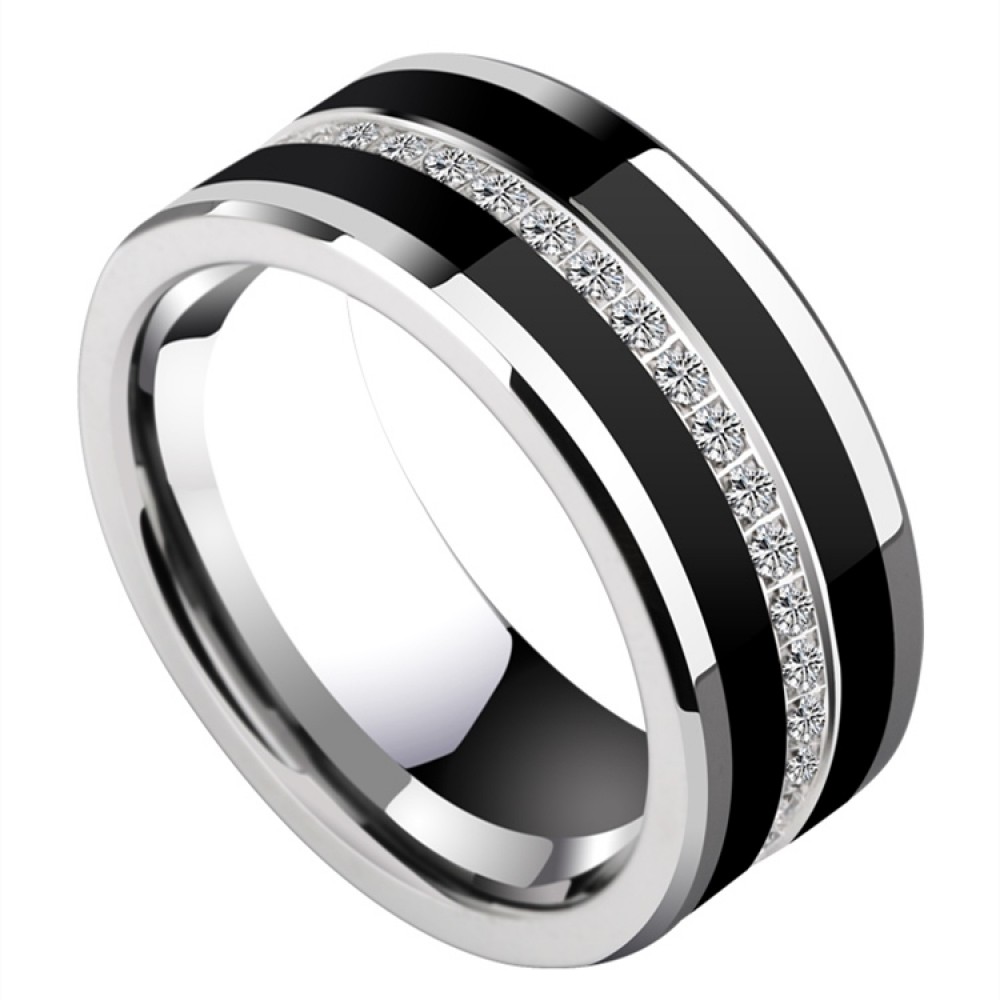 Details about   His & Her Wedding Rings Set For Women Men Tungsten Bands White Cz Size 5-13 