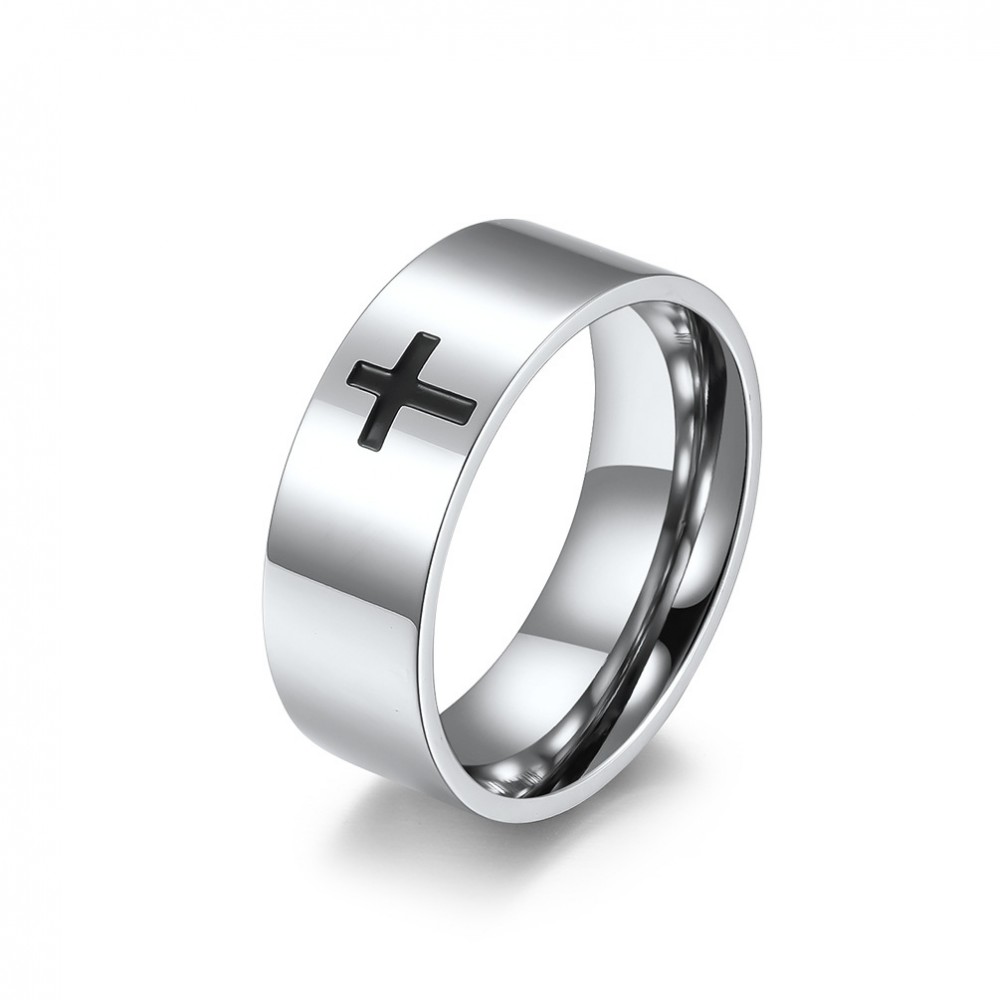 Bible Verse Christian Lord's Prayer Cross Ring Wedding Bands Engraved  Praying Rings for Men (size10)|Amazon.com