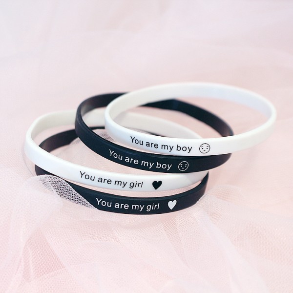 Simple Matching Silicone Couple Bracelets
