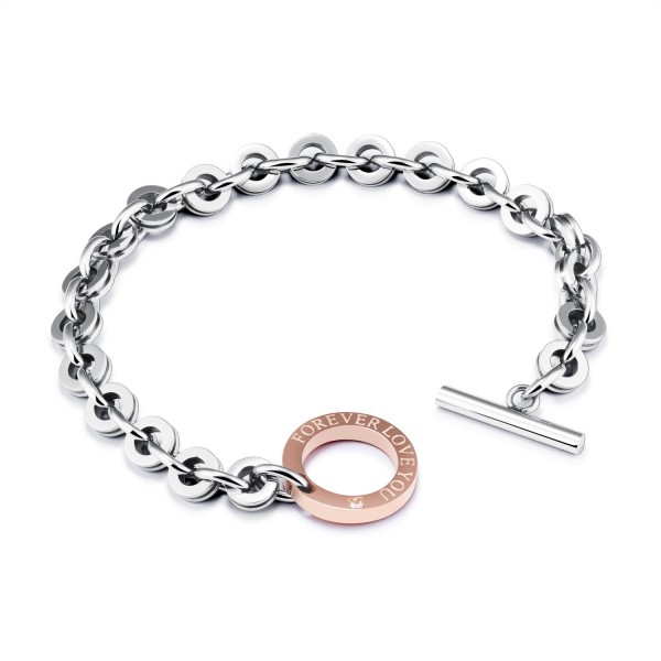 Unique Silver Chain Bracelet For Womens In Titanium
