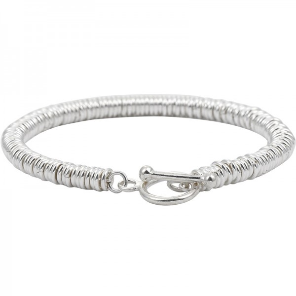 Unique Spring Chain Bracelet For Men In Sterling Silver