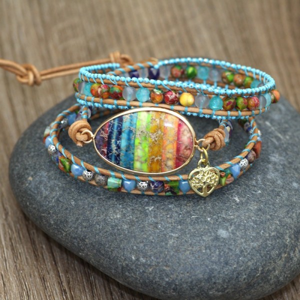 Unique Rainbow Bohemian Ethnic Beaded Bracelet For Women