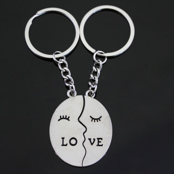 Love Matching Couple Keychains In Zinc Alloy