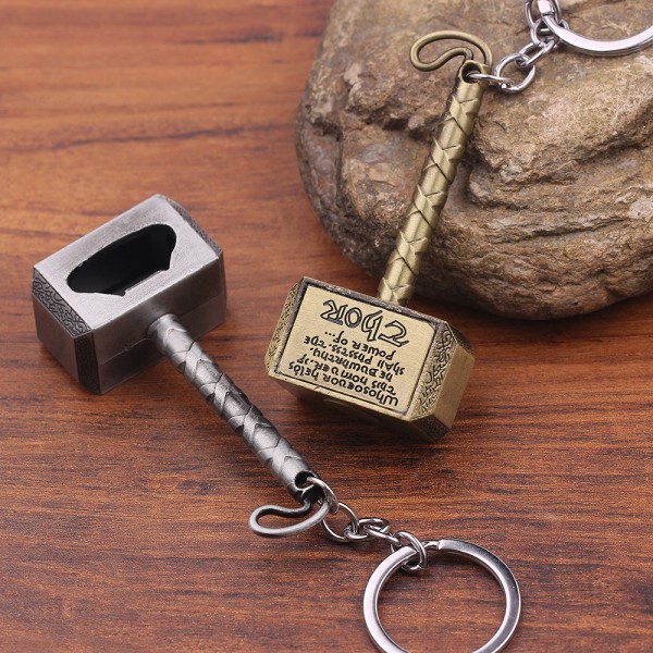 Cool Thor's Hammer Keychains In Zinc Alloy