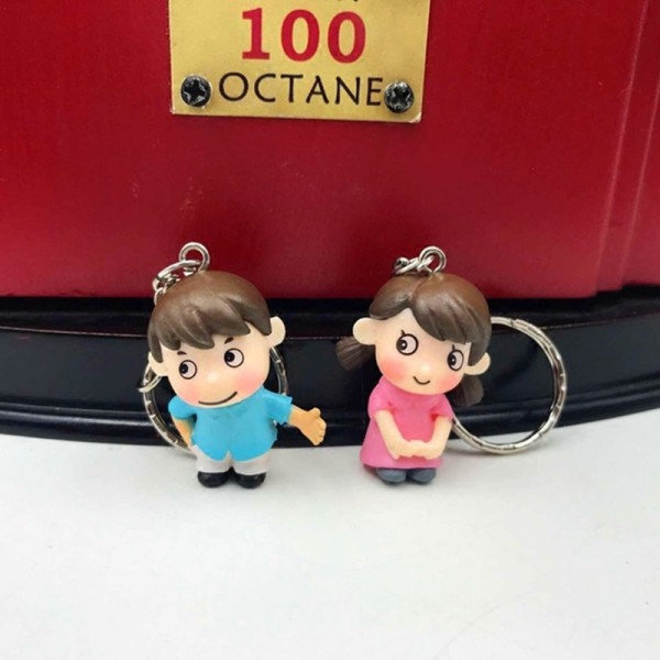 Shy Couple PVC Doll Keychains