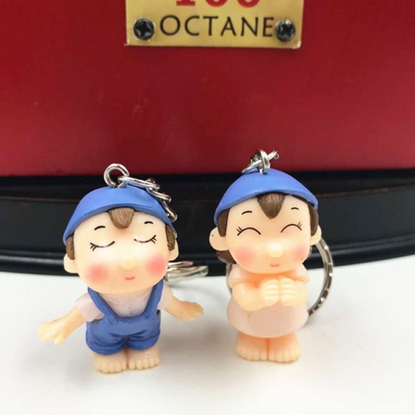 Cute Blushing Couple Doll Keychains