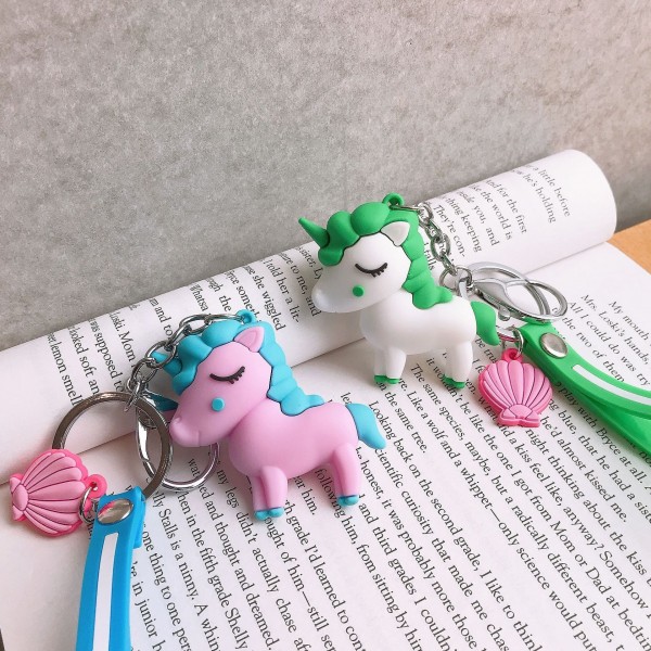 Cute Silicone Pony Keychains For Couples