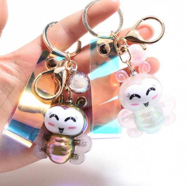 Cute PVC Illuminated Bee Keychain For Couples