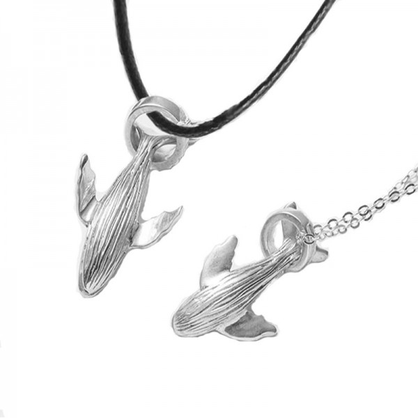 Personalized Whale Necklaces For Couples In Sterling Silver