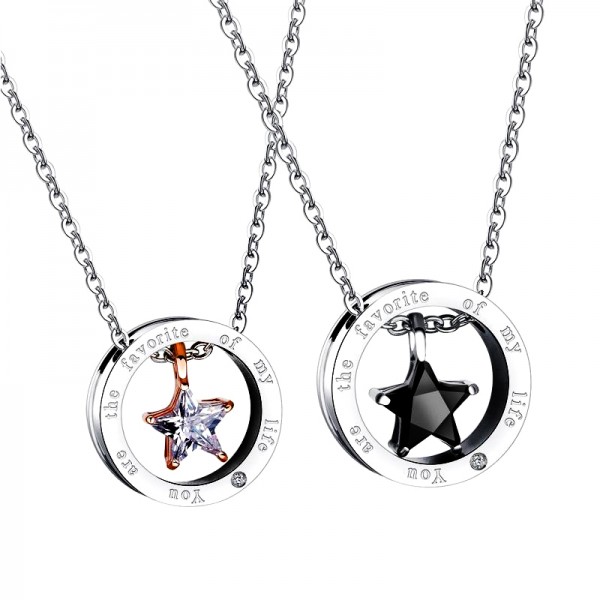 You Are The Favorite Of My Life Matching Necklaces In Sterling Silver