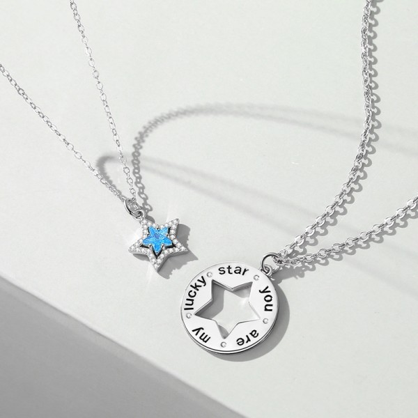 You Are My Lucky Star 925 Sterling Silver Necklace For Couples