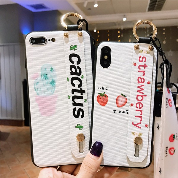 Cactus And Strawberry iPhone Cases For Couples In Silicone