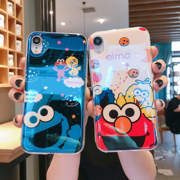 Elmo And Cookie Monster iPhone Cases For Couples In Silicone