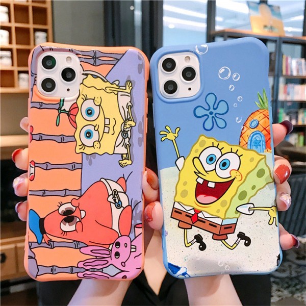 Spongebob And Patrick iPhone Cases For Couples In Silicone