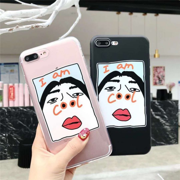 Cool Funny Expression Couple's iPhone Cases In TPU