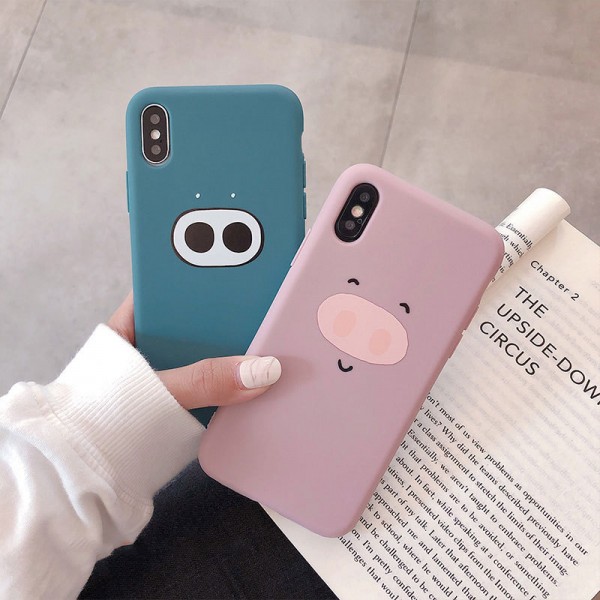 Simple Pig Nose iPhone Cases For Couples In TPU