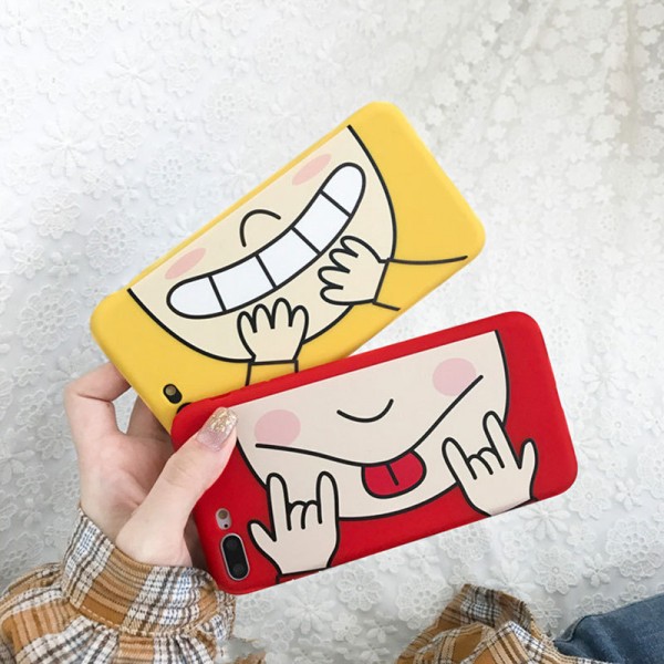 Cute Funny Expression Couple's iPhone Cases In TPU