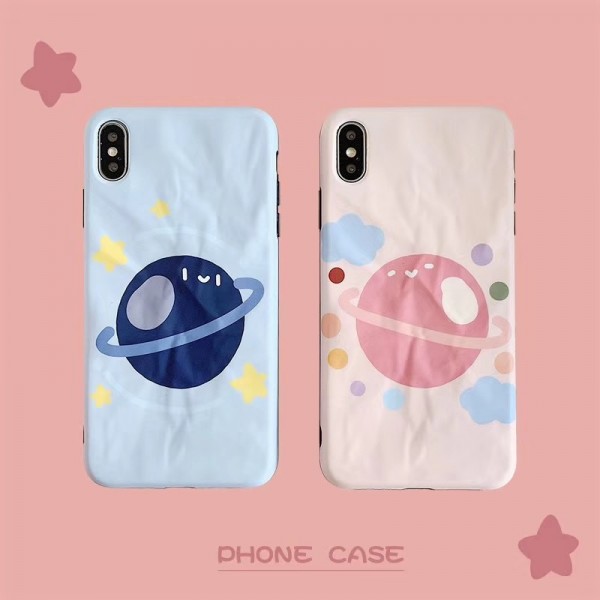 Cute Couple Planet iPhone Cases In TPU