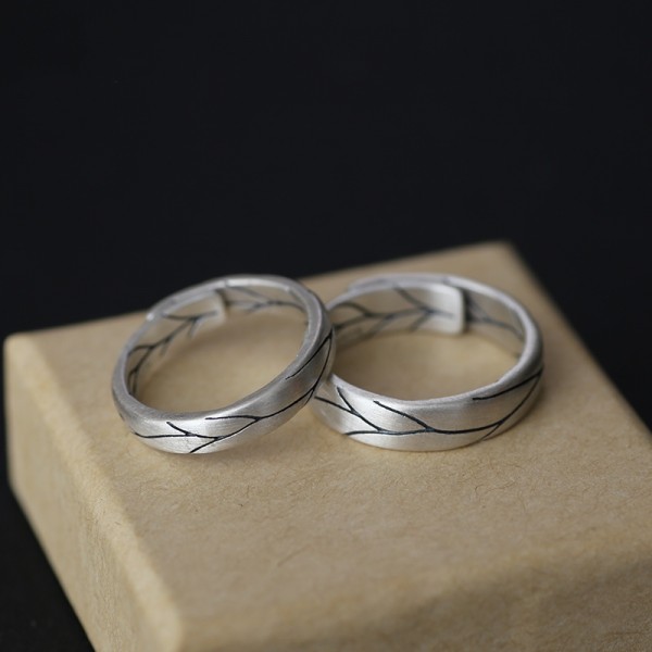 Personalized Unforgettable Love Promise Rings For Couples In Sterling Silver