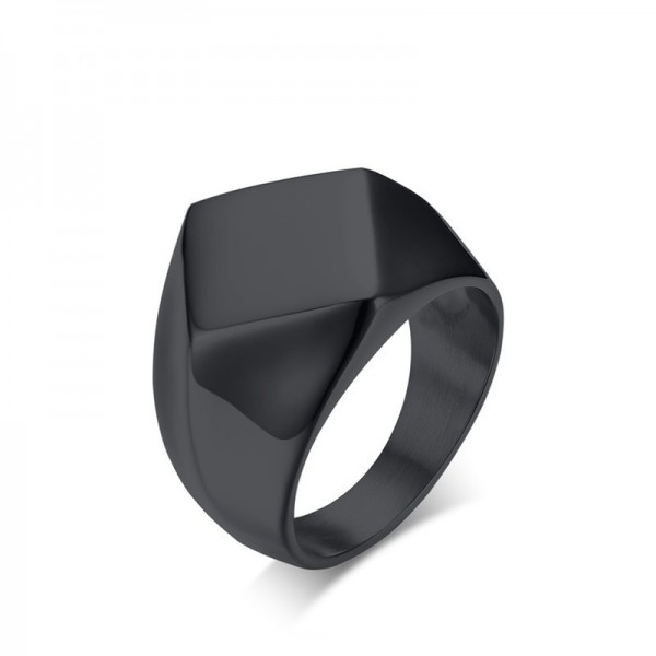 Unique Rhombus Promise Ring For Men In Titanium