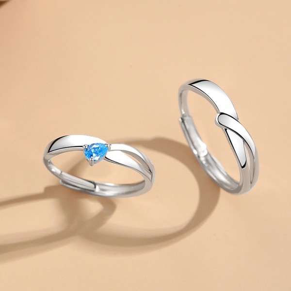 Inspired By Rupert's Tears Sterling Silver Couple Matching Rings