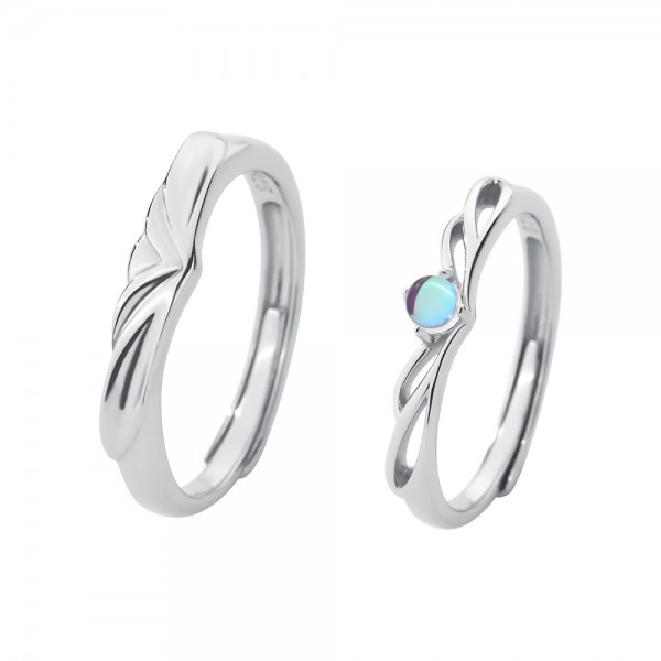 Inspired By Princess and Knight Sterling Silver Couple Matching Rings