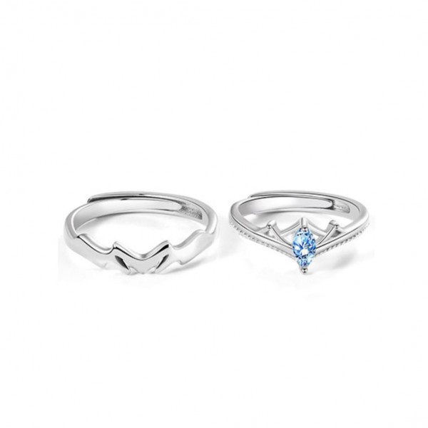 Inspired By Princess and Devil Sterling Silver Couple Matching Rings
