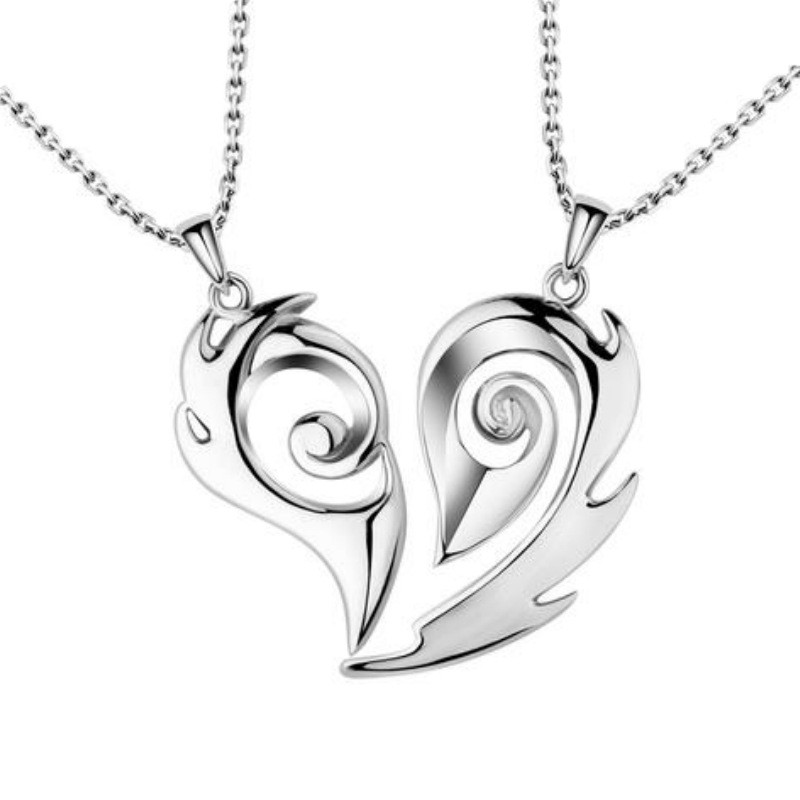 Silver necklace for deals couples