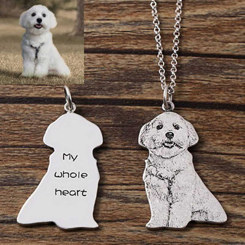 Pet photo 2025 necklace sterling silver