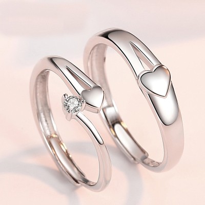 Adjustable Beauty And The Beast Promise Rings For Couples In Sterling ...